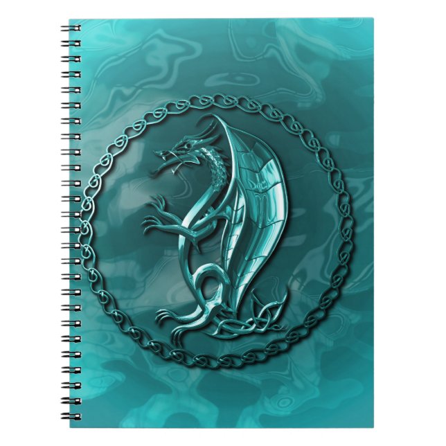 Carnet Dragon celtique bleu (Devant)