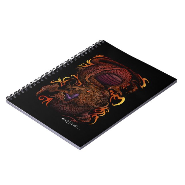 Carnet Dragon (conception de signature) (Côté gauche)