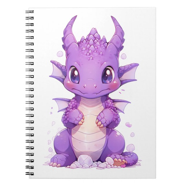 Carnet Dragon de bébé pourpre (Devant)