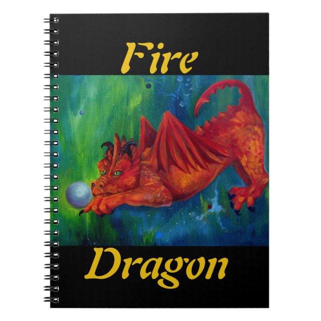 Carnet Dragon de feu rouge (Devant)