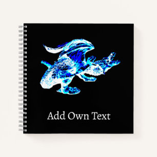 Carnet Dragon de givre auroral de minuitArt fantastique d