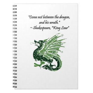 Carnet Dragon et sa colère Shakespeare King Lear Dessin