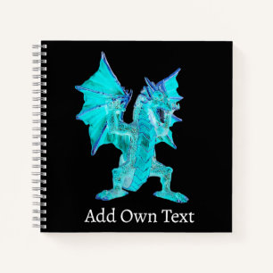 Carnet Dragon Fantastique Serpent du Ciel Tempête Azur My