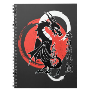 Carnet Dragon noir, lune rouge