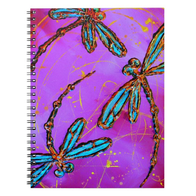 Carnet Dragonfly Flit Electrique rose (Devant)