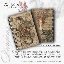 Carnet Dragons et Imaginaire Médiéval 5,5"x8,5" Deluxe