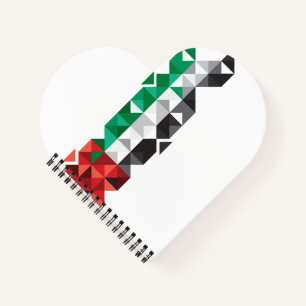 Carnet Drapeau Abstrait des EAU, ordinateur portable des