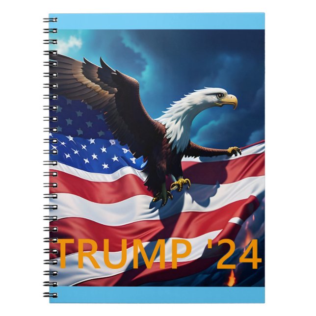 Carnet Drapeau américain Aigle TRUMP 2024 (Devant)