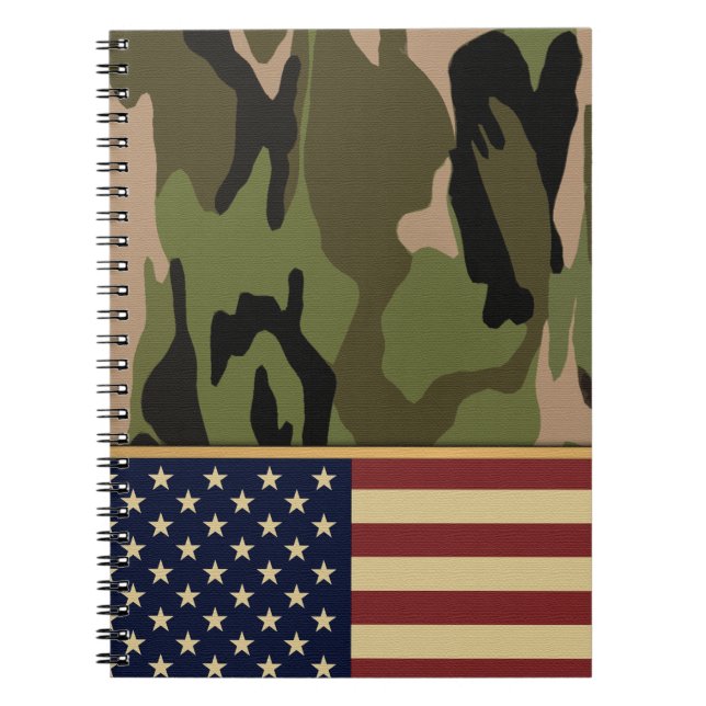 Carnet Drapeau américain Camo (Devant)