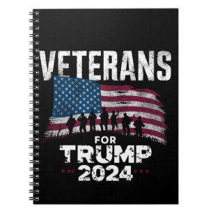 Carnet Drapeau américain Dad Grandpa Veterans For Trump 2