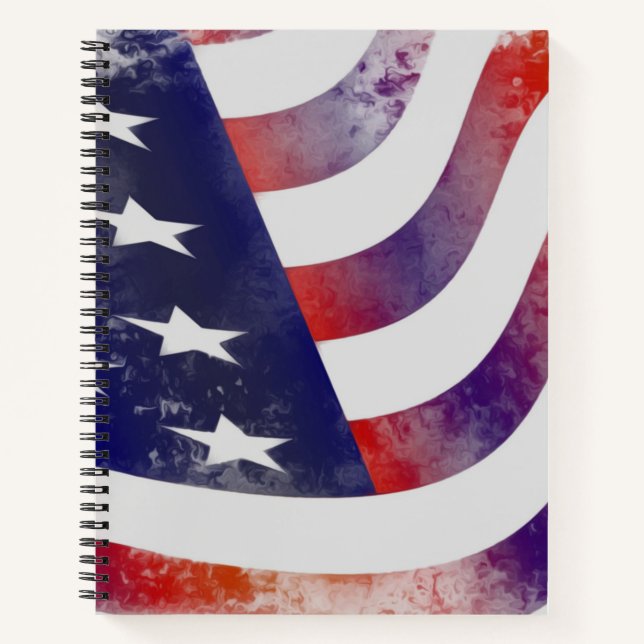 Carnet Drapeau américain Grunge (Devant)