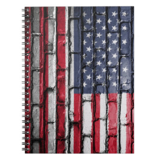 Carnet Drapeau américain patriotique sur le mur