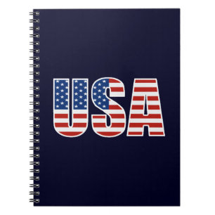 Carnet Drapeau américain personnalisable des Etats-Unis