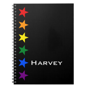 Carnet DRAPEAU ARC-EN-CIEL ÉTOILES + vos idées