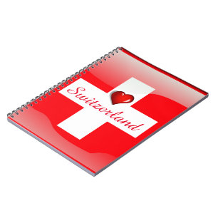 Carnet Drapeau brillant de la Suisse