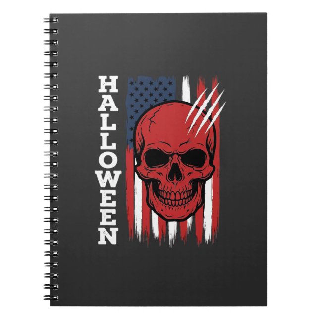 Carnet Drapeau crâne Halloween Vector Design_1 (Devant)
