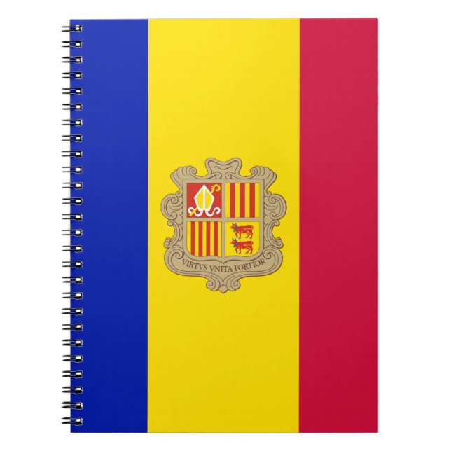 Carnet Drapeau d'Andorre patriotique (Devant)