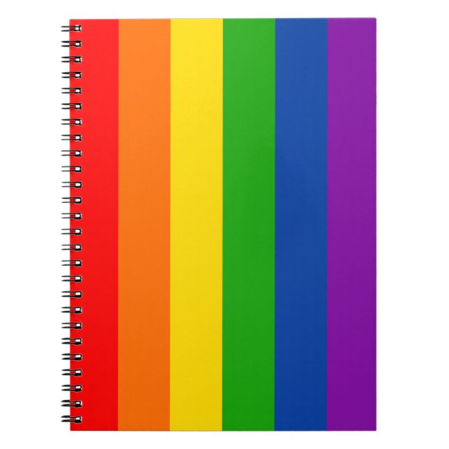 Carnet Drapeau de fierté LGBTQ+ arc-en-ciel, Couleurs de  (Devant)