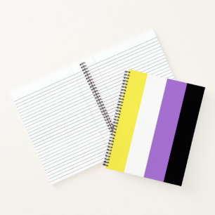 Carnet Drapeau de fierté non binaire