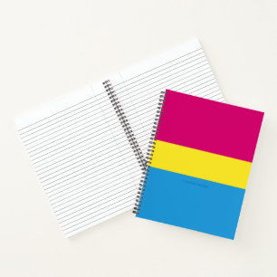 Carnet drapeau de fierté pansexuelle SlipperyJoe rose amb