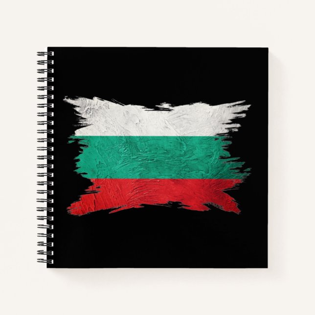 Carnet Drapeau de la Bulgarie grunge, Drapeau de la Bulga (Devant)