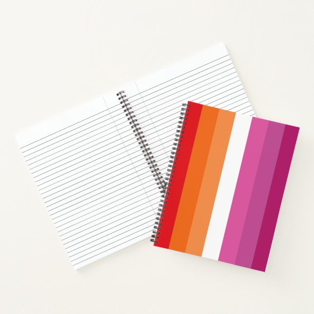 Carnet Drapeau de la fierté lesbienne (Intérieur)