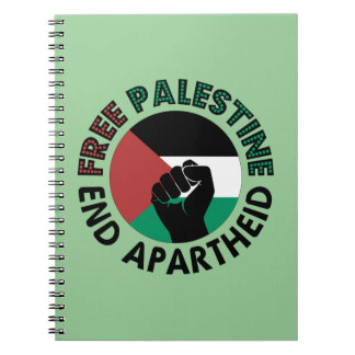 Carnet Drapeau de la Palestine libre pour mettre fin à l'