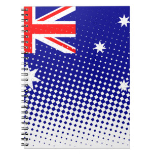 Carnet Drapeau De L'Australie Avec Effet Halftone
