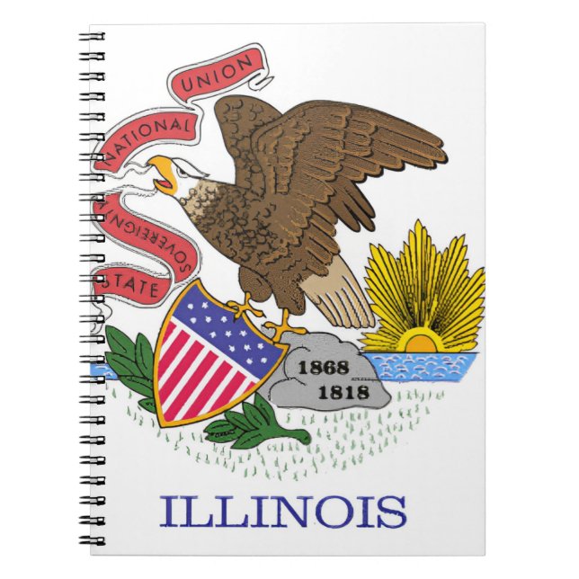 Carnet Drapeau de l'Illinois (Devant)