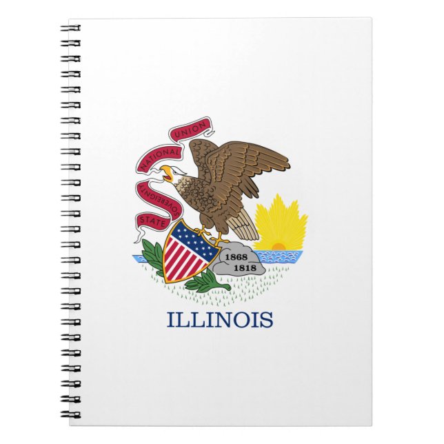 Carnet Drapeau de l'Illinois (Devant)
