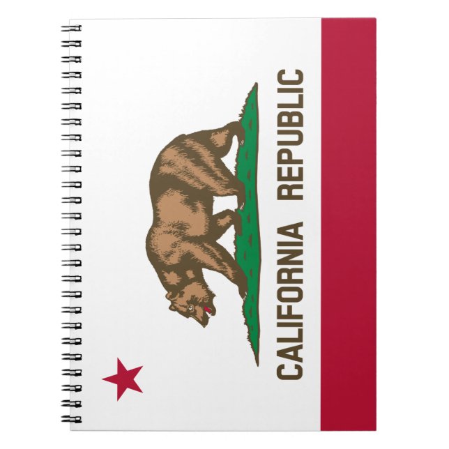 Carnet Drapeau de l'ours de Californie : État de Cali Gol (Devant)