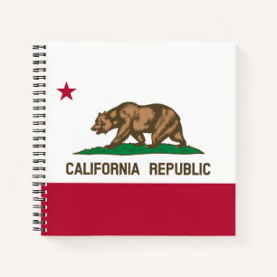 Carnet Drapeau de l'ours de la République de Californie :