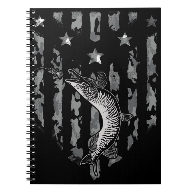 Carnet Drapeau de pêche du brochet Tiger Musky Camion (Devant)