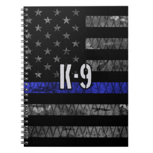 Carnet Drapeau de police de l'unité K-9 en détresse