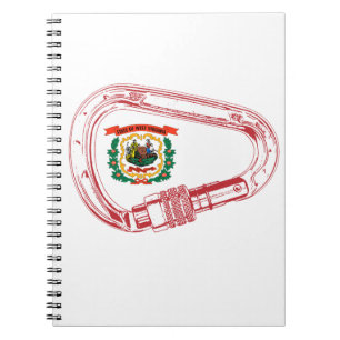 Carnet Drapeau de Virginie-Occidentale Escalade carabiner