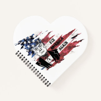 Carnet Drapeau des Etats-Unis.Donald Trump.