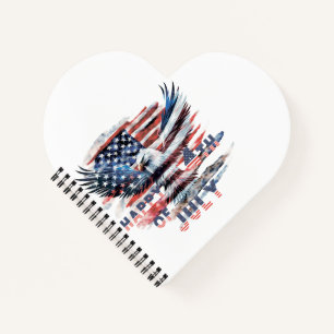 Carnet Drapeau et aigle des États-Unis. Indépendance