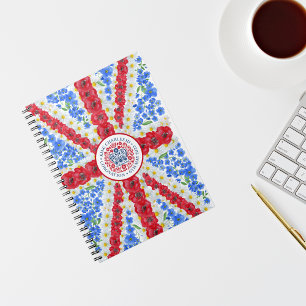 Carnet Drapeau floral du Royaume-Uni