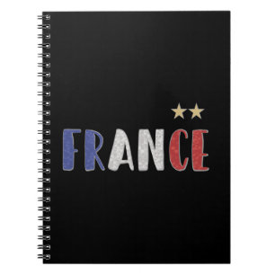 Carnet Drapeau français du maillot du fan de football fra
