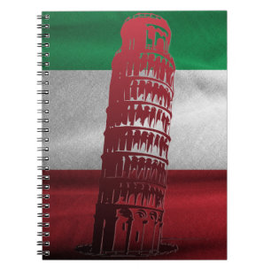 Carnet Drapeau italien avec une pointe de Pise - Notebook