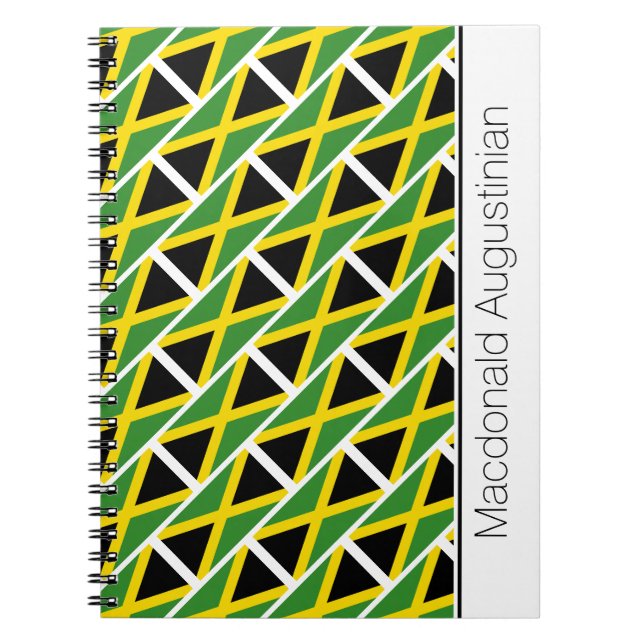 CARNET DRAPEAU JAMAICA PERSONNALISÉ (Devant)