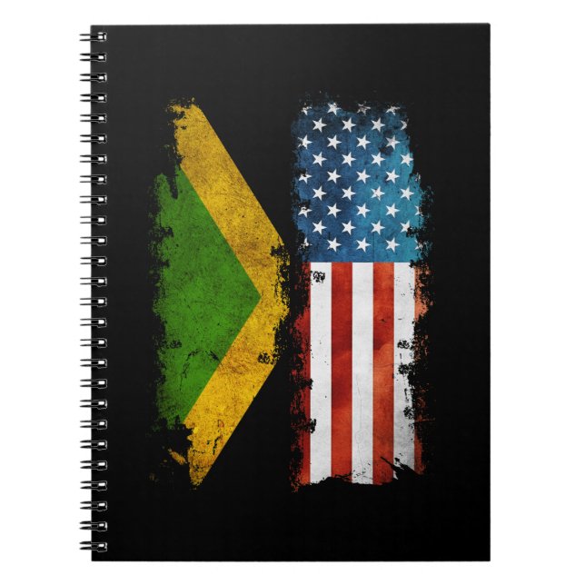 Carnet Drapeau jamaïcain américain Jamaïque États-Unis (Devant)
