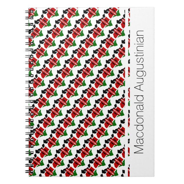 Carnet Drapeau KENYA Personnalisé Patriotique (Devant)