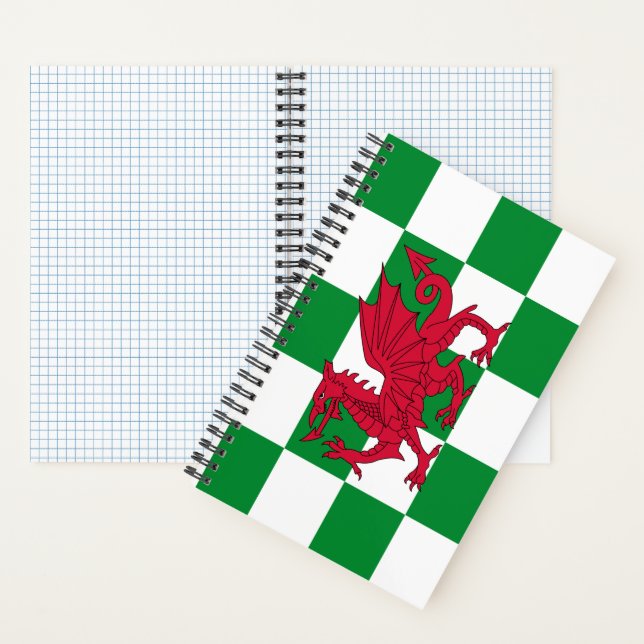 Carnet Drapeau mystique de dragon celtique rouge du Pays  (À l'intérieur)