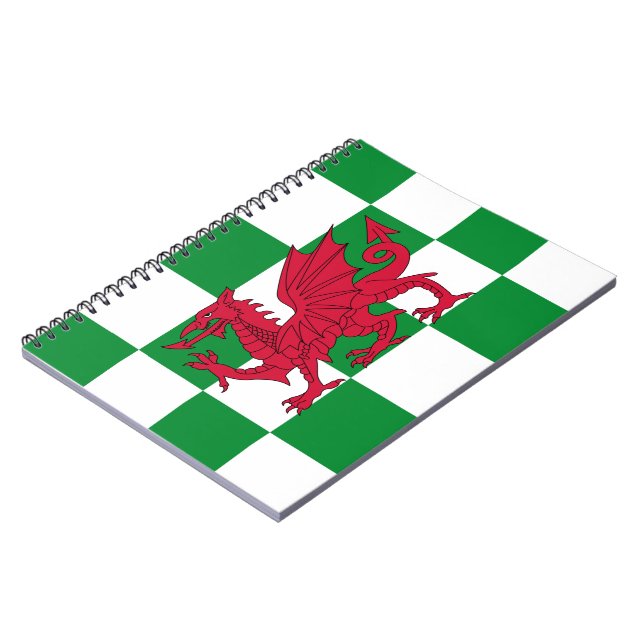 Carnet Drapeau mystique rouge du dragon celtique du Pays  (Côté gauche)