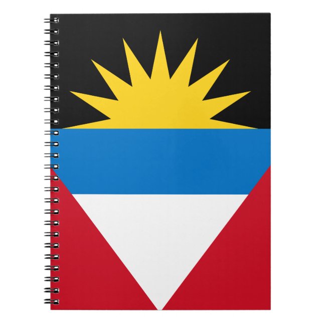 Carnet Drapeau patriotique d'Antigua-et-Barbuda (Devant)