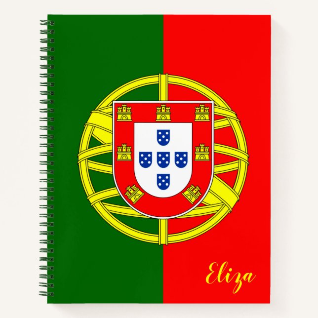 Carnet Drapeau portugais personnalisé (Devant)