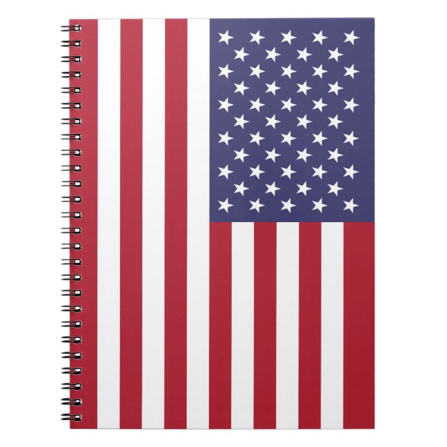 Carnet Drapeau rouge blanc et bleu patriotique américain (Devant)