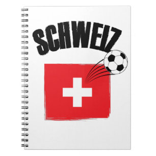 Carnet Drapeau suisse de soccer Schweiz Fussball