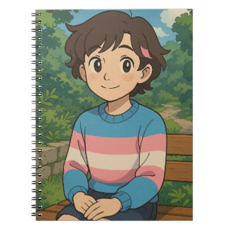 Carnet Drapeau transgenre Personnage d'anime | LGBTQIA+